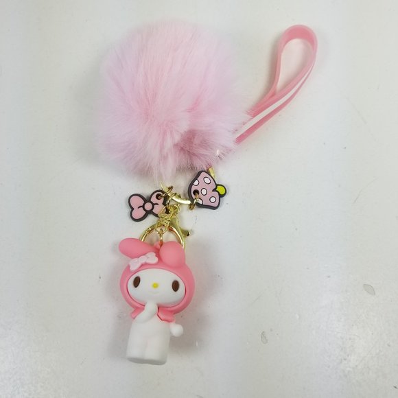 Melody Pom Pom Key Chain - Picture 2 of 6
